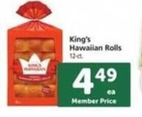 Safeway King's Hawaiian Rolls 12 ct. offer