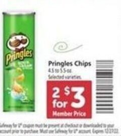 Safeway Pringles Chips offer