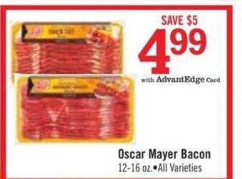 Price Chopper Oscar mayer bacon offer