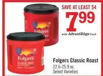 Price Chopper Folgers classic roast offer