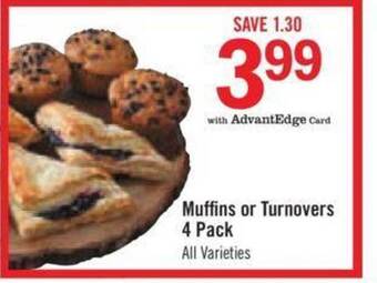 Price Chopper Muffins or turnovers 4 pack offer
