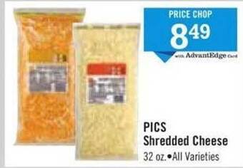 Price Chopper Pics shredded cheese offer