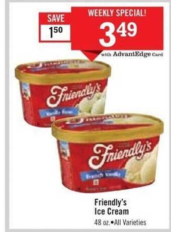 Price Chopper Friendly's ice cream offer