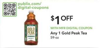 Publix Gold peak tea offer