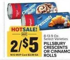 Food Lion Pillsbury crescents or cinnamon rolls offer