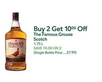 Publix The famous grouse scotch offer