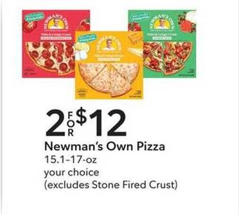 Publix Newman's own pizza offer