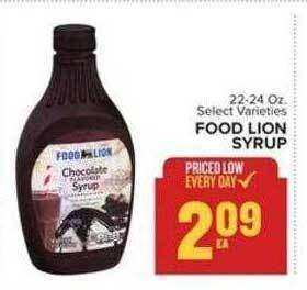 Food Lion Food lion syrup offer