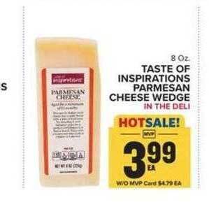 Food Lion Taste of inspirations parmesan cheese wedge offer