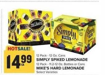Food Lion Simply spiked lemonade or mike's hard lemonade offer