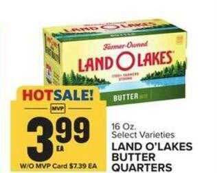 Food Lion Land o'lakes butter quarters offer