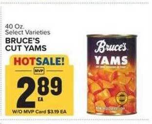 Food Lion Bruce's cut yams offer
