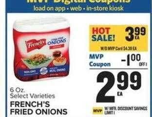 Food Lion French's fried onions offer