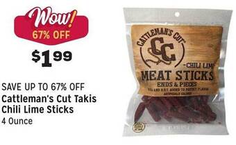 Grocery Outlet Cattleman's cut takis chili lime sticks offer