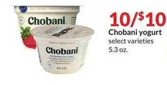 Hy-Vee Chobani yogurt offer