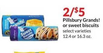 Hy-Vee Pillsbury grands! or sweet biscuits offer
