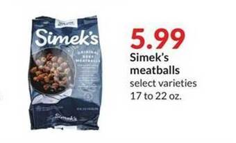 Hy-Vee Simek's meatballs offer