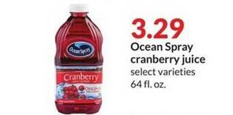 Hy-Vee Ocean spray cranberry juice offer