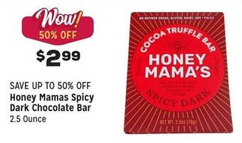 Grocery Outlet Honey mamas spicy dark chocolate bar offer