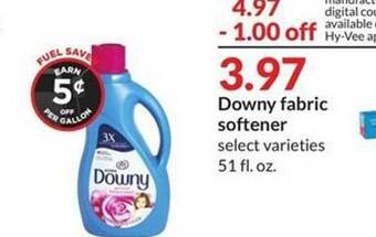Hy-Vee Downy fabric softener offer