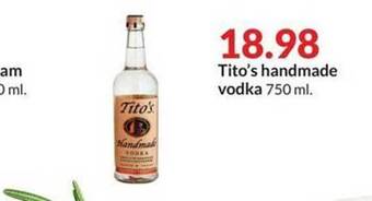 Hy-Vee Tito's handmade vodka offer
