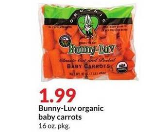 Hy-Vee Bunny-luv organic baby carrots offer