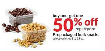 Hy-Vee Prepackaged bulk snacks offer