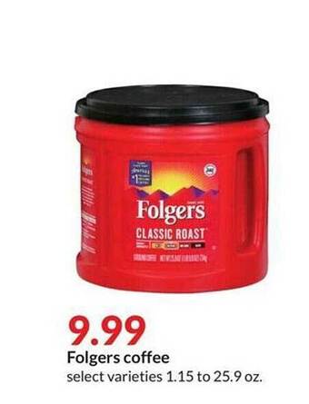 Hy-Vee Folgers coffee offer