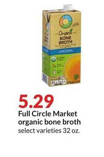 Hy-Vee Full circle market organic bone broth offer