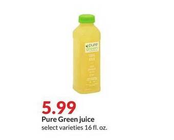Hy-Vee Pure green juice offer