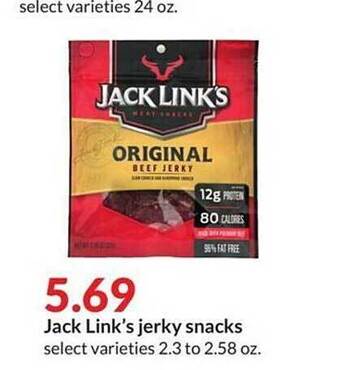 Hy-Vee Jack link's jerky snacks offer