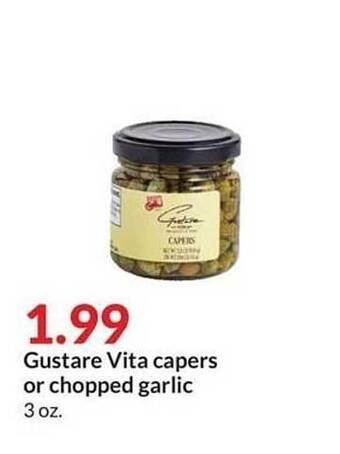 Hy-Vee Gustare vita capers or chopped garlic offer