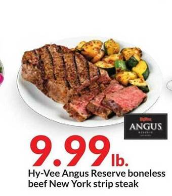 Hy-Vee Hy-vee angus reserve boneless beef new york strip steak offer