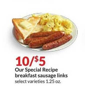 Hy-Vee Our special recipe breakfast sausage links offer