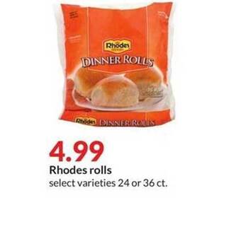 Hy-Vee Rhodes rolls offer