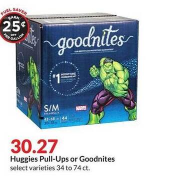 Hy-Vee Huggies pull-ups or goodnites offer