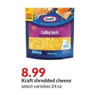 Hy-Vee Kraft shredded cheese offer
