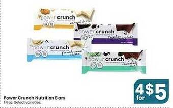 Jewel-Osco Power crunch nutrition bars offer
