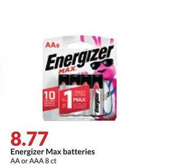 Hy-Vee Energizer max batteries offer
