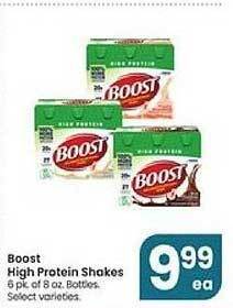 Jewel-Osco Boost high protein shakes offer