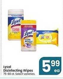 Jewel-Osco Lysol disinfecting wipes offer