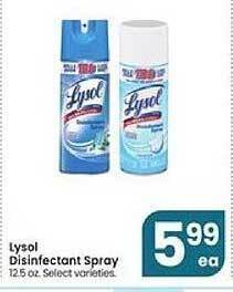 Jewel-Osco Lysol disinfectant spray offer
