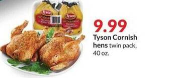 Hy-Vee Tyson cornish hens offer