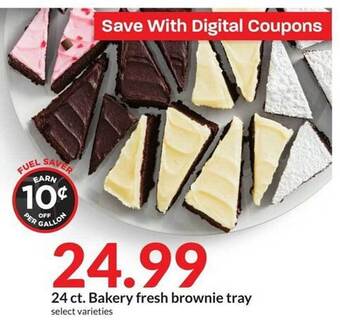Hy-Vee Bakery fresh brownie tray offer