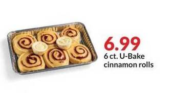 Hy-Vee U-bake cinnamon rolls offer