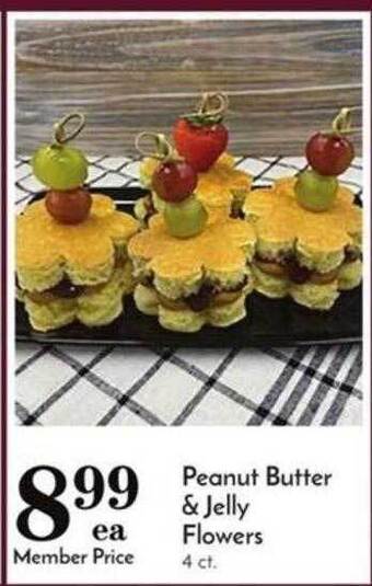 Pavilions Peanut butter & jelly flowers offer