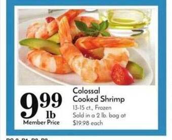 Pavilions Colossal cooked shrimp offer