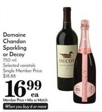 Pavilions Domaine chandon sparkling or decoy offer