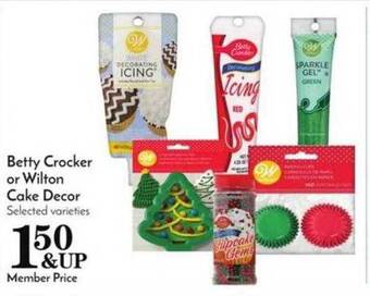 Pavilions Betty crocker or wilton cake decor offer