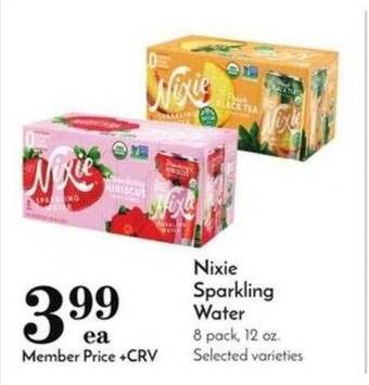 Pavilions Nixie sparkling water offer